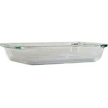Bandeja para Horno DKD Home Decor Transparente Vidrio de Borosilicato