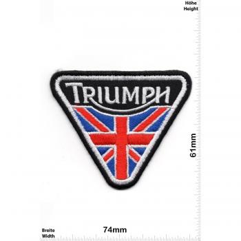Parches - Triumph - triangle- silver - Cars - Motorsport - Racing Car Team - Parche Termoadhesivos Bordado Apliques - Patch - Give Away Regalar