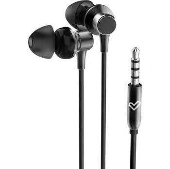Auriculares Energy Sistem Metallized con cable, micrófono integrado, control de volumen, color negro
