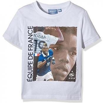 FFF EP1001 Pogba - Camiseta de manga corta para niño, camiseta, color blanco, tamaño FR : 10 ans