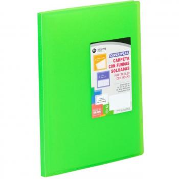Carpeta 40 fundas PP flexible Verde lima