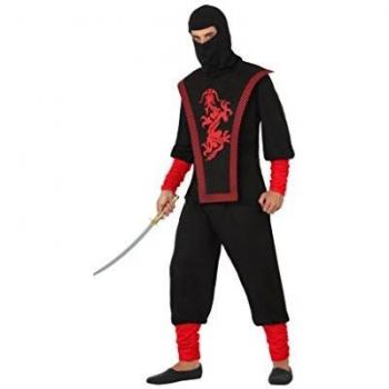 Atosa disfraz ninja hombre adulto negro XS