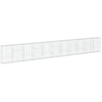 vidaXL Gabion Basket with Cover 1100x50x150 cm Galvanised Iron