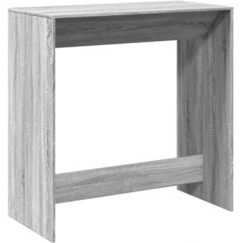 Mesa alta de bar de madera ingeniería gris Sonoma 102x50x103,5 cm