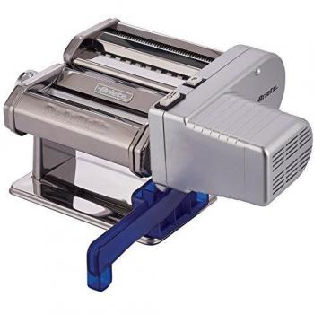 Ariete 1593 PastaMatic - Máquina automática prepara pasta fresca, 70 W, 2 velocidades, función pulse, 10 posiciones para el grosor de la pasta, acero inoxidable