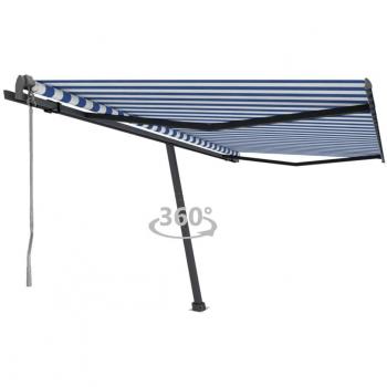 Cortina retráctil automática con poste 400x350 cm naranja marrón