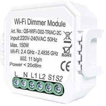 Interruptor de luz Inteligente wifi DIY módulo Smart Life/Tuya App Mando a Distancia, Funciona con Alexa Echo Google Home 1/2 Way 2C dimmer