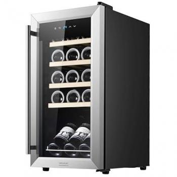Vinoteca Bolero GrandSommelier 1550 Inox Compressor, capacidad para 15 botellas, puerta y tirador de inox, sistema de compresor de enfriamiento, temperatura regulable entre 5-18ºC,
