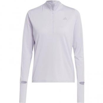 Camiseta De Mangas Largas Adidas Fast 1/2 Zip Lila Mujer