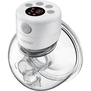 Momcozy Sacaleches Electricos S12, Extractor de Leche Manos Libres, Bajo Nivel de Ruido y Sin Dolor, 2 Modos y 9 Niveles, Sacaleches Electricos Portatil, Se Puede Usar en el Sujetador, Brida de 24 mm