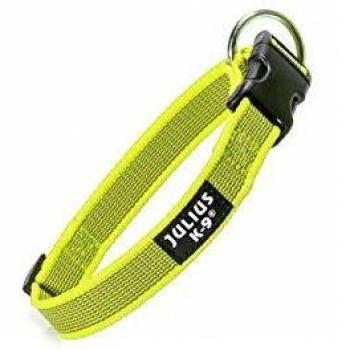 Julius-K9 Collar Color & Gray, 25 mm 39/65 cm, Neón/Gris