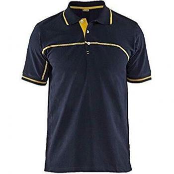 Blaklader Two-Tone Work Polo Shirt Dark Navy/Yellow