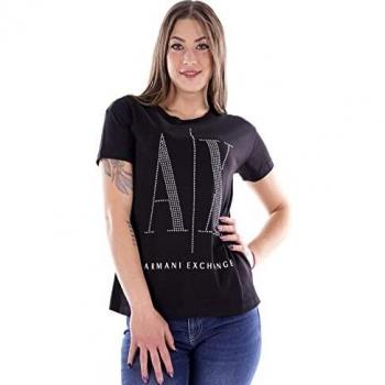 Armani Exchange Women's Casual Black Cotton T-Shirt - Size L