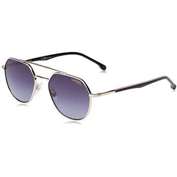 Carrera 303/S Unisex Sunglasses - Gold Striped Black, 53MM, Metal Frame