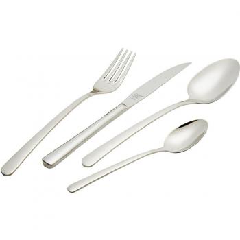 ZWILLING Nova 113-Piece Flatware Set, Stainless Steel, Special Alloy, Dishwasher Safe, Polished Finish, Professional