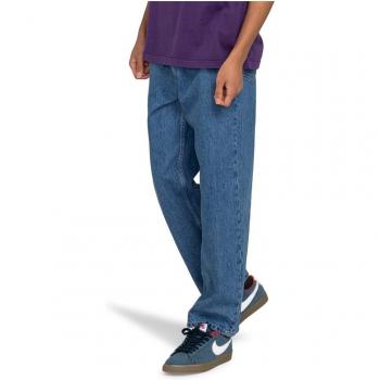 Big Element Men's Loose-Fit Straight Leg Jeans W34 Mid Used Blue