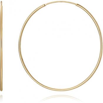 Pendientes Viceroy de aro Trend de plata con baño en oro 50 x 12mm
