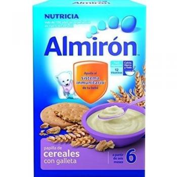Almirón Papilla de cereales con galletas - Paquete de 2 x 250 gr - Total: 500 gr