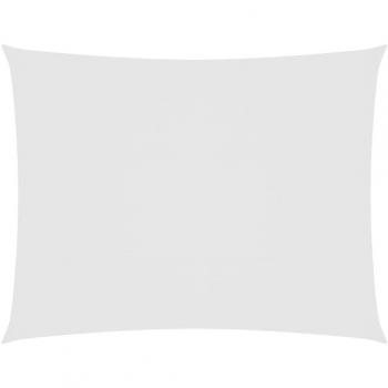 Toldo de vela rectangular tela Oxford blanco 5x6 m