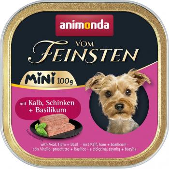 Animonda vom Feinsten Adult Mini 32 x 100 g - Con ternera, jamón y albahaca