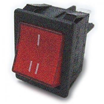 Electro dh 11.405.CL/NR - Conmutador basculante luminoso empotrable con tecla de color Rojo rotulada