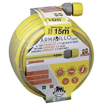 Idroeasy Armadillo Kink Kong 15 metros, la Manguera super liviana para el jardín antinudo y antitorsión Made in Italy