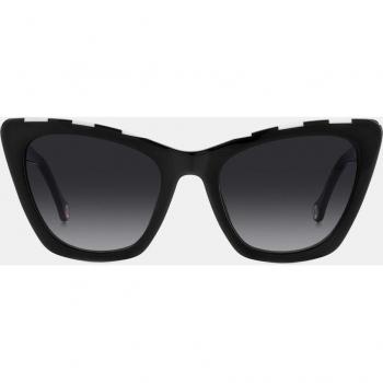 Carolina Herrera Black White/Grey Shaded Sunglasses, Multicolor female, Size: 55 MM