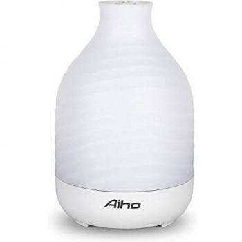 Aiho - Aroma Ultrasónico Difusor AD-P8,Humidificador Purificador,200ml,Con 7 color luz variable,Auto-apagado cuado el agua agotado,Diseñado para el hogar,etc....