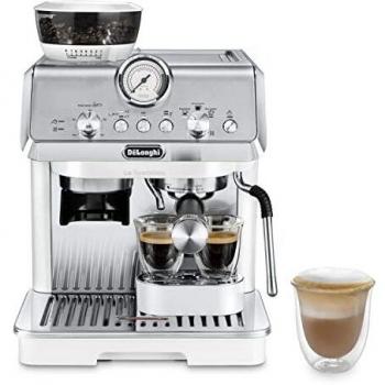 De'Longhi La Specialista Arte EC9155.W Cafetera Espresso Manual con Molinillo Integrado de 15 Bares en Acero Inoxidable