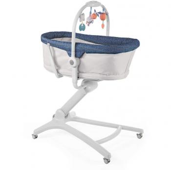 Chicco Baby Hug 4en1 - Sistema multifunción: moisés, Hamaca, Trona y Silla, Regulable en Altura, Color Azul