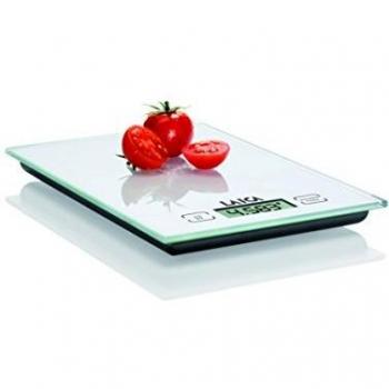 Laica KS1015 W Balanza de Cocina, 5 kg, Cristal, Blanco