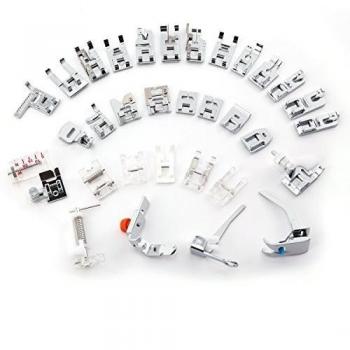 CLE DE TOUS@ Kit de 32pcs multifuncional prensatelas para maquina de coser Presser Foot Feet Kit Machines Set