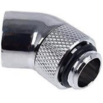AlphacoolEiszapfen 45 Degree Angled Rotary Adaptor Chrome