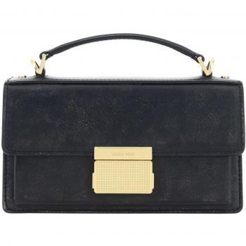 Golden Goose Black Leather Venezia Small Shoulder Bag with Gold-tone Hardware, Size: ONE SIZE