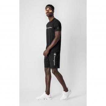 Pantalones cortos de running Champion Script Logo para hombre en color negro