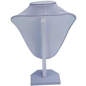 SODIAL (R) busto pantalla de visualizacion porta collar blanco 29x20cm