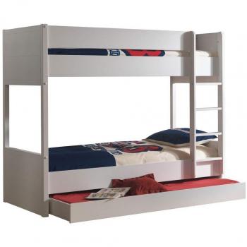 Litera Vipack Lara 90 x 200 cm Blanca con Somier