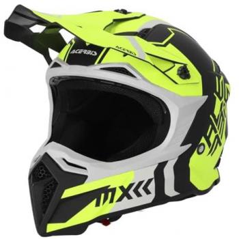 Acerbis Casco de Cross Profile 5 Negro-Amarillo Flúor