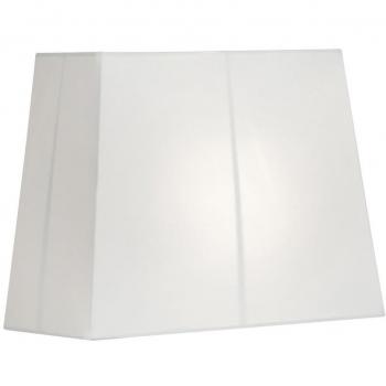 Oaks Lighting S515/14 WH - Pantalla rígida con forro para lámpara de techo, rectangular, algodón, blanca