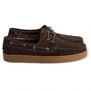Silbon - Zapato Sport Náutico Ante Marrón para Hombre Talla 39