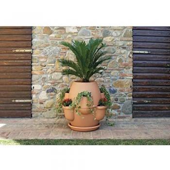 Jardinière Oasi de plástico terracota - 80 cm de diámetro x 80 cm de altura