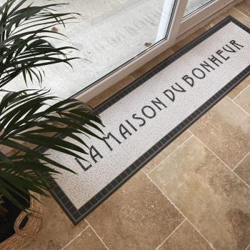 Alfombra de vinilo decorativa para cocina 50x200cm Gris Mosaico 99Déco