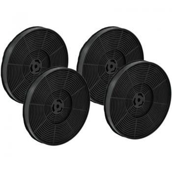 4x Filtro de Carbón Activado Reemplazo para PKM CF100 C04 para Campanas Extractoras - 17,5 cm - Vhbw