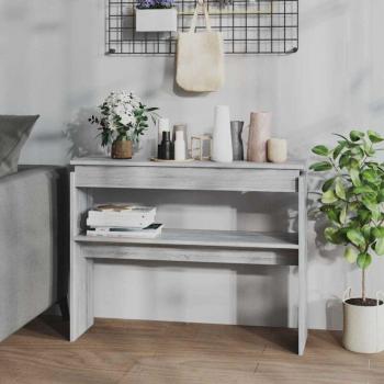 Mesa Consola Premium de Madera Contrachapada Gris Sonoma 102x30x80 cm