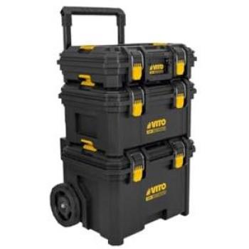 Carro de herramientas móvil VITO con 3 cajas desmontables y capacidad de 139 kg