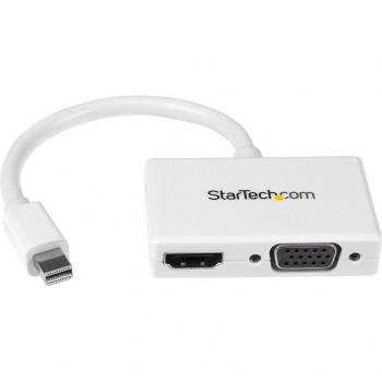 StarTech.com Travel A/V Adapter: 2-in-1 Mini DisplayPort to HDMI or VGA Converter - White