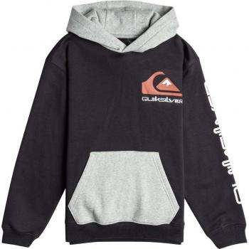 Quiksilver - Sudadera de niños con logo Omni en color negro y capucha, ideal para niños de 8 años.