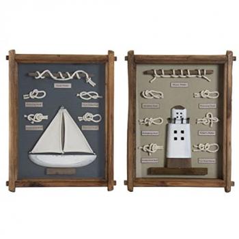 Cuadro Decorativo DKD Home Decor 34 x 4 x 46 cm Nudo Mediterráneo (2 Unidades)