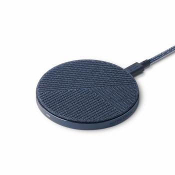 Native Union Drop Auriculares y Cargador Inalámbrico Indigo 10W, Smartphone, USB Cargador inalámbrico, Carga rápida, Interior