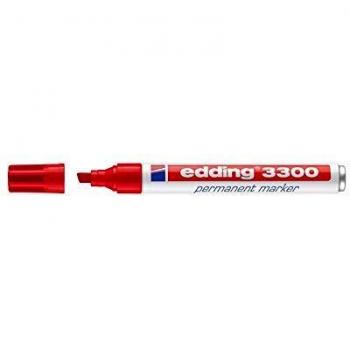 Rotulador Edding marcador 3300 n.2 rojo punta biselada recargable 330002